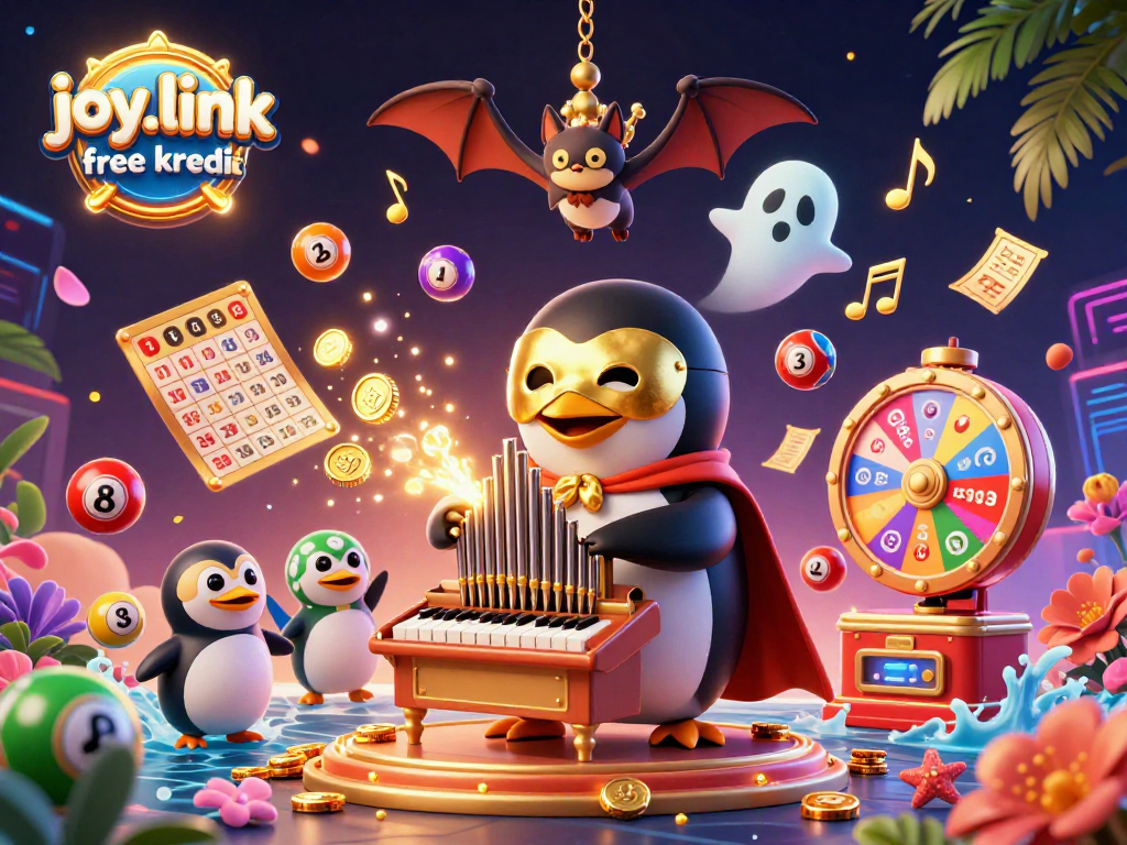 Experience joy.link free kredit rewards with a vibrant casino scene featuring dynamic games and engaging prizes.